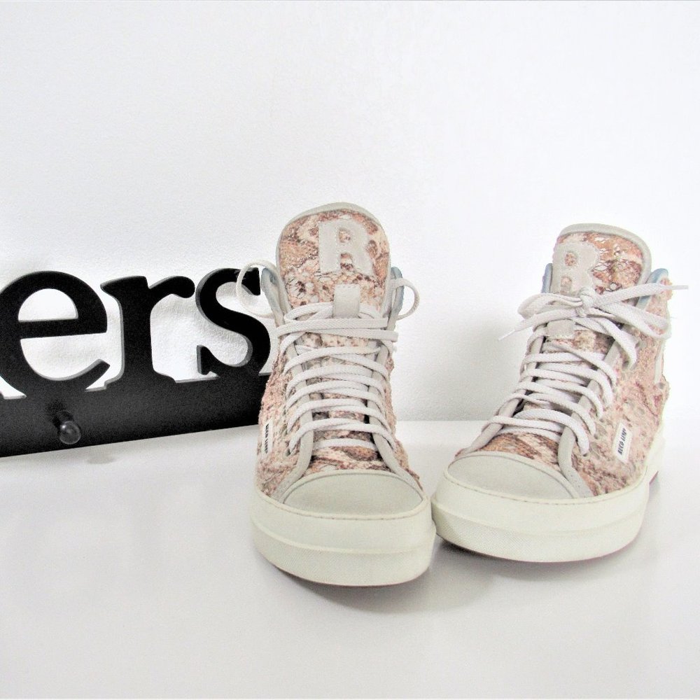 Women Leather Suede Ankle High Ruco Line Sneakers